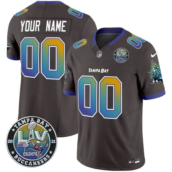 Buccaneers "Tampa City" Super Bowl LIV Patch Vapor Limited Custom Jersey - All Stitched - Image 4