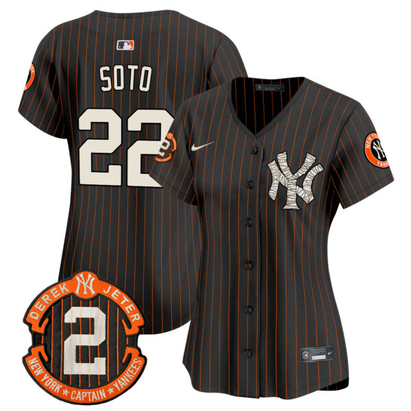Women's Yankees Halloween Vapor Premier Limited Jersey - All Stitched - Image 38