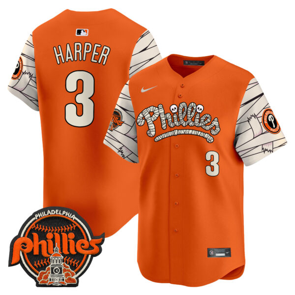 Men's Phillies Halloween Vapor Premier Limited Jersey V2 - All Stitched