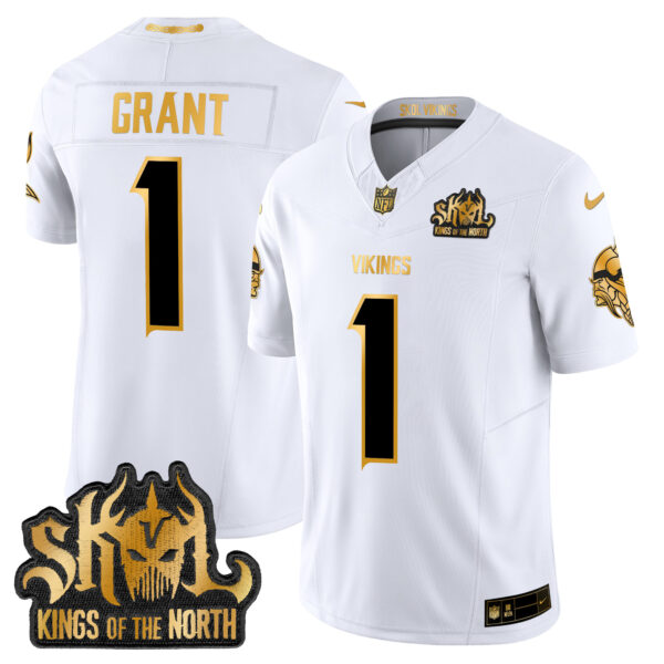 Men's Minnesota Vikings 2024 Winter Warrior Skol Patch Gold Vapor Limited Jersey - All Stitched - Image 15
