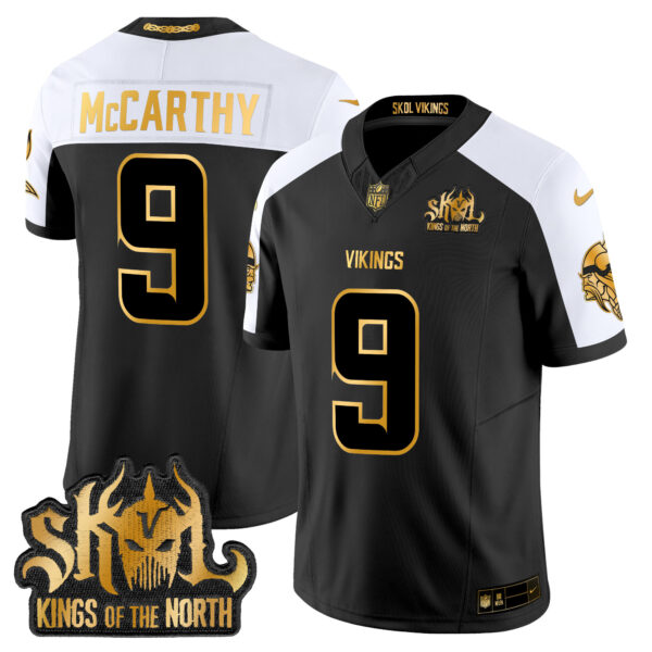Men's Minnesota Vikings 2024 Winter Warrior Skol Patch Gold Vapor Limited Jersey - All Stitched - Image 3