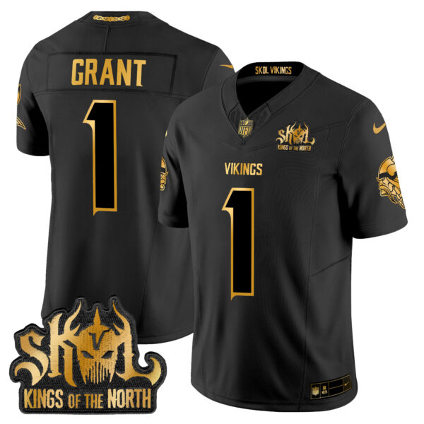 Men's Minnesota Vikings 2024 Winter Warrior Skol Patch Gold Vapor Limited Jersey - All Stitched - Image 24