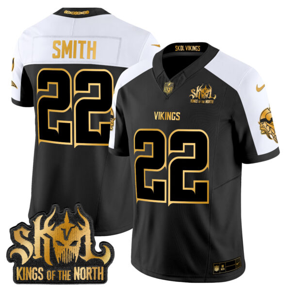 Men's Minnesota Vikings 2024 Winter Warrior Skol Patch Gold Vapor Limited Jersey - All Stitched - Image 7