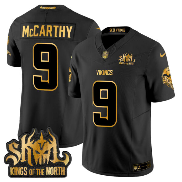 Men's Minnesota Vikings 2024 Winter Warrior Skol Patch Gold Vapor Limited Jersey - All Stitched - Image 21