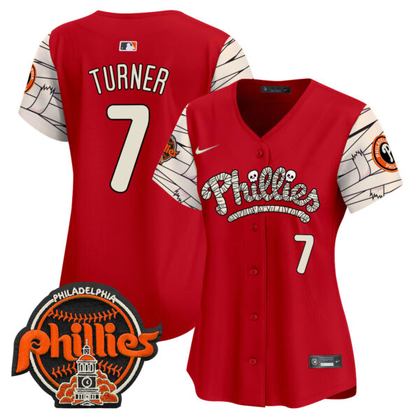 Women's Phillies Halloween Vapor Premier Limited Jersey V2 - All Stitched - Image 39
