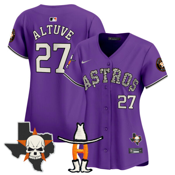 Women's Houston Astros Halloween Vapor Premier Limited Jersey - All Stitched - Image 41