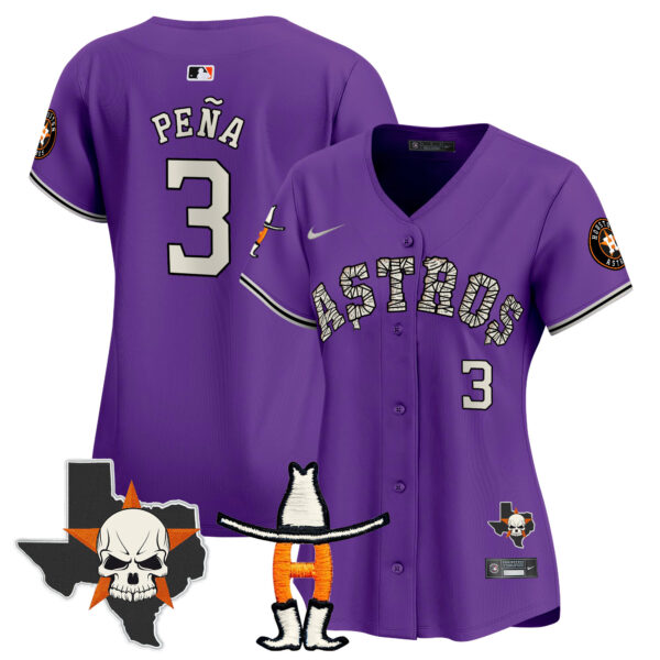 Women's Houston Astros Halloween Vapor Premier Limited Jersey - All Stitched - Image 37