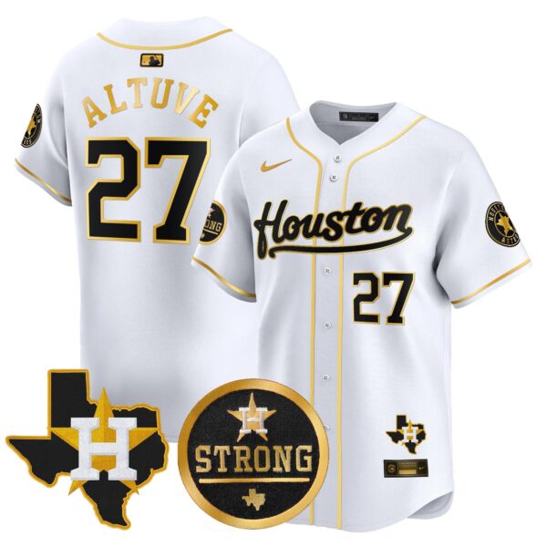 Men's Astros "Houston Strong" Patch Vapor Premier Limited Jersey - All Stitched - Image 11