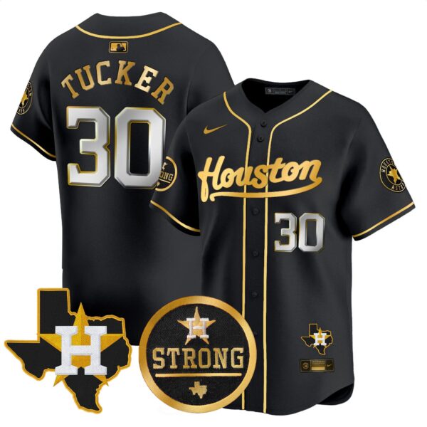 Men's Astros "Houston Strong" Patch Vapor Premier Limited Jersey - All Stitched - Image 8