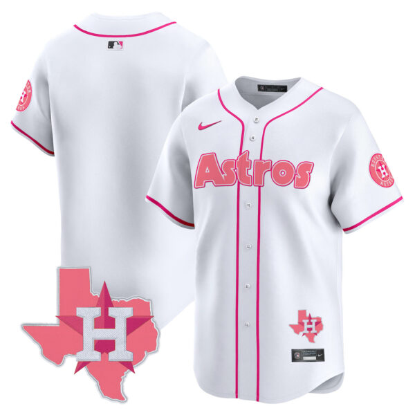 Unisex Astros Bubblegum Pink Vapor Premier Limited Jersey V3 - All Stitched - Image 9