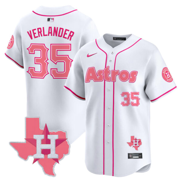 Unisex Astros Bubblegum Pink Vapor Premier Limited Jersey V3 - All Stitched - Image 7