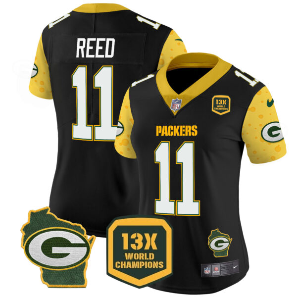 Women's Packers Cheese Vapor Limited Jersey – All Stitched - Image 18