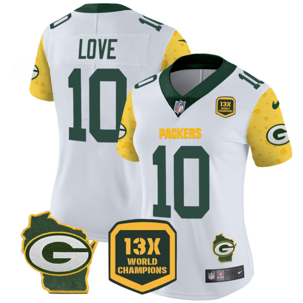 Women's Packers Cheese Vapor Limited Jersey – All Stitched - Image 8