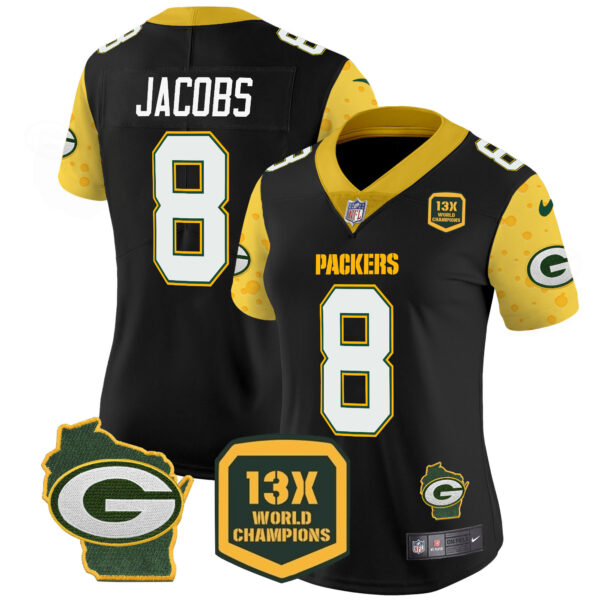 Women's Packers Cheese Vapor Limited Jersey – All Stitched - Image 16