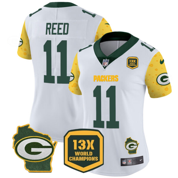 Women's Packers Cheese Vapor Limited Jersey – All Stitched - Image 11