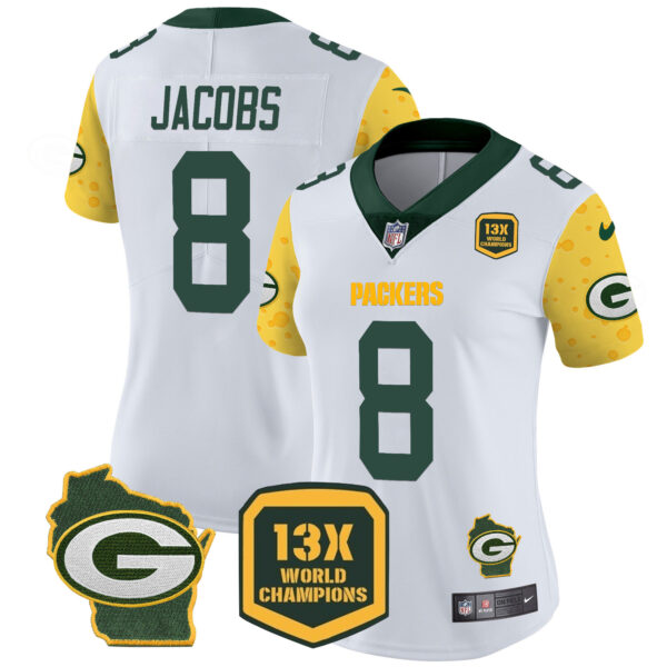 Women's Packers Cheese Vapor Limited Jersey – All Stitched - Image 9