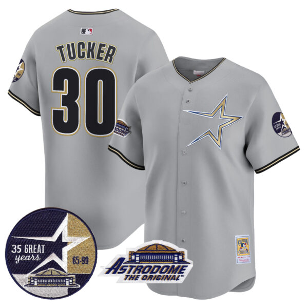Men's Astros 1999 Throwback 35th & Astrodome Patch Vapor Premier Limited Jersey - All Stitched - Image 44