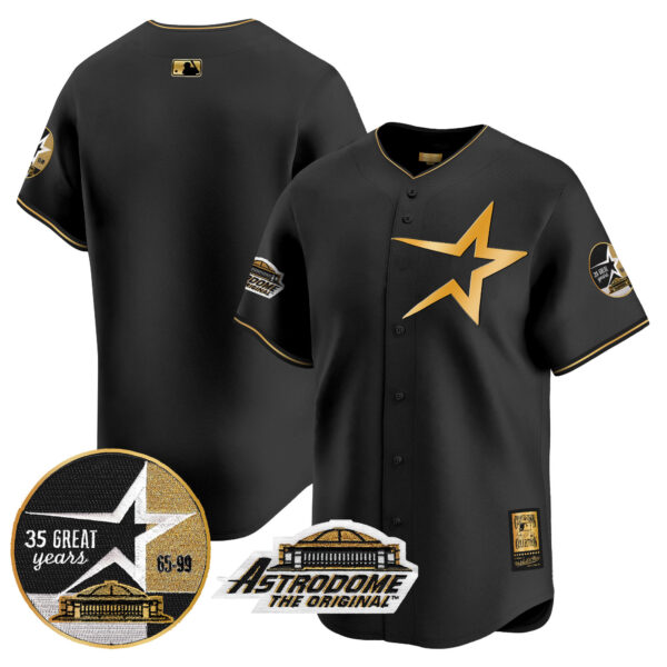 Men's Astros 1999 Throwback 35th & Astrodome Patch Vapor Premier Limited Jersey - All Stitched - Image 28