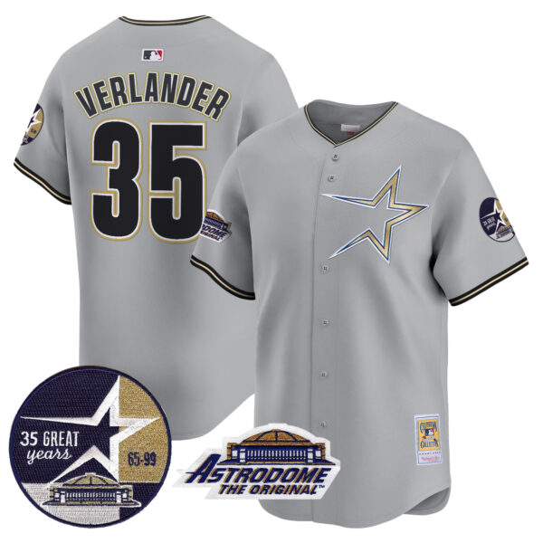 Men's Astros 1999 Throwback 35th & Astrodome Patch Vapor Premier Limited Jersey - All Stitched - Image 43