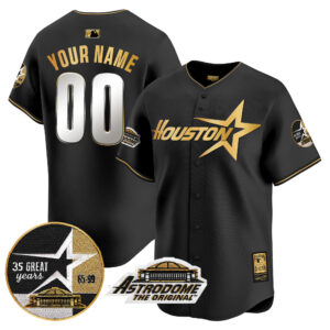 Astros 1999 Throwback 35th & Astrodome Patch Vapor Premier Limited Custom Jersey V2 - All Stitched