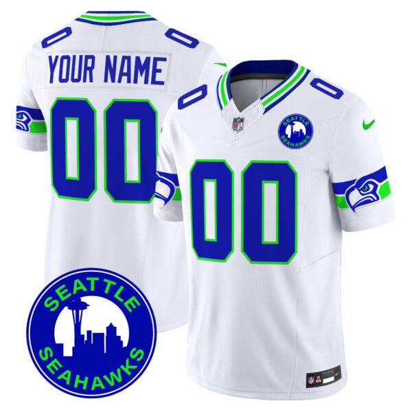 Seahawks 2025 Seattle City Patch Vapor Limited Custom Jersey - All Stitched - Image 4