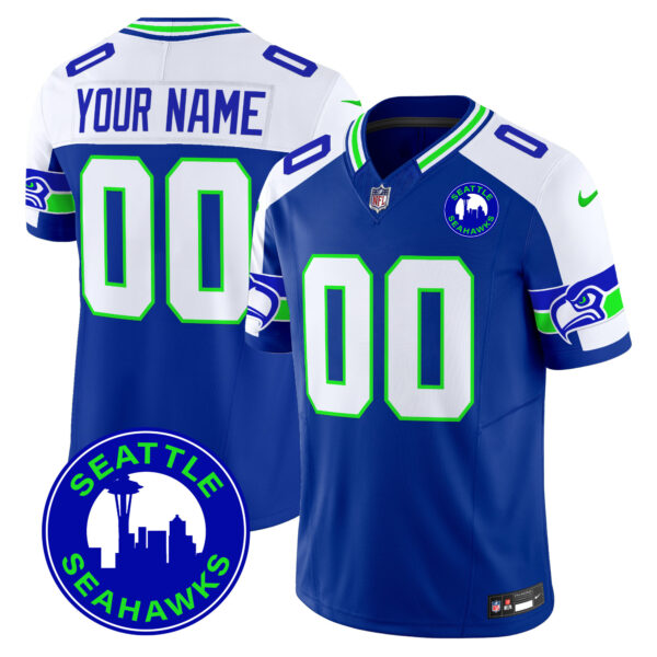 Seahawks 2025 Seattle City Patch Vapor Limited Custom Jersey - All Stitched - Image 2