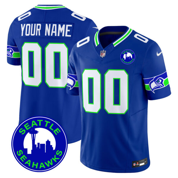 Seahawks 2025 Seattle City Patch Vapor Limited Custom Jersey - All Stitched - Image 3