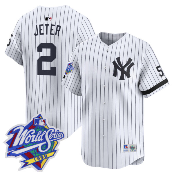 Men's Yankees 1999 Throwback Joe DiMaggio Patch Vapor Premier Limited Jersey - All Stitched - Image 5