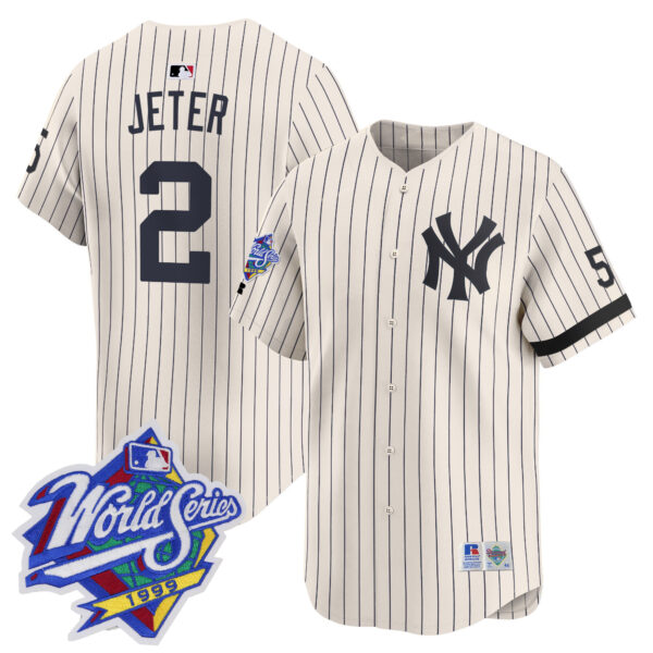 Men's Yankees 1999 Throwback Joe DiMaggio Patch Vapor Premier Limited Jersey - All Stitched - Image 14