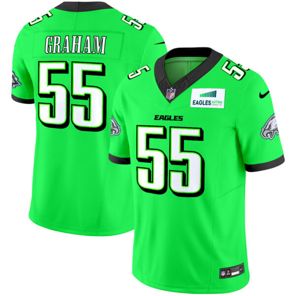 Men's Eagles Autism Foundation Patch Vapor Limited Jersey - All Stitched - Image 47