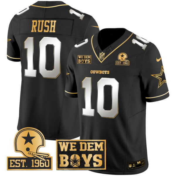 Men's Cowboys Est. 1960 & We Dem Boyz Patch Gold Vapor Limited Jersey - All Stitched - Image 12