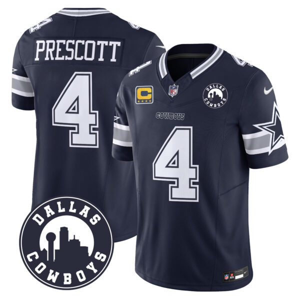Men's Cowboys "Dallas City" Patch Vapor Limited Jersey - All Stitched - Image 2