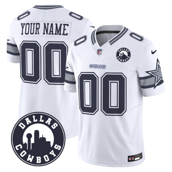Cowboys "Dallas City" Patch Vapor Limited Custom Jersey - All Stitched - Image 3