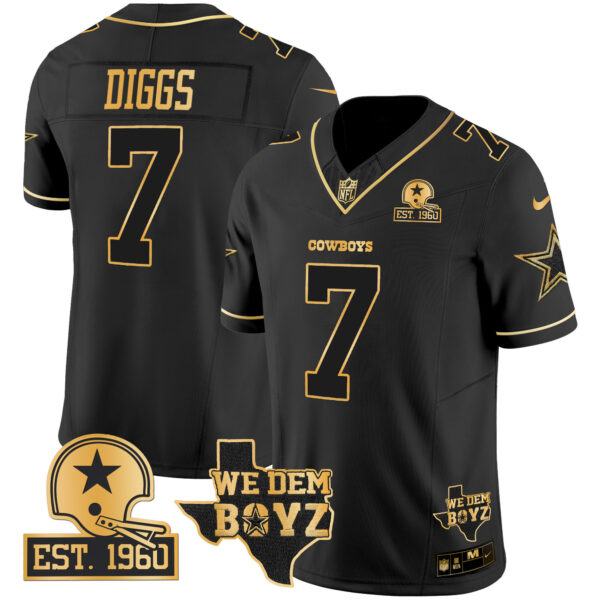 Men's Cowboys Est. 1960 & We Dem Boyz Patch Gold Vapor Limited Jersey V2 - All Stitched - Image 18