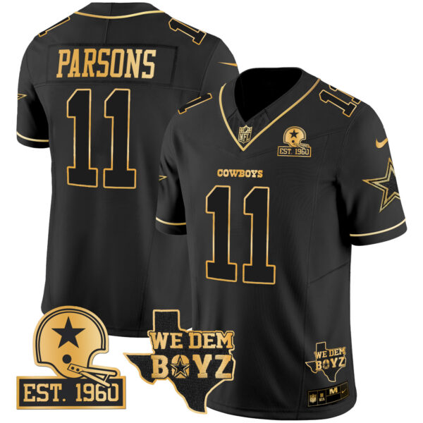 Men's Cowboys Est. 1960 & We Dem Boyz Patch Gold Vapor Limited Jersey V2 - All Stitched - Image 15