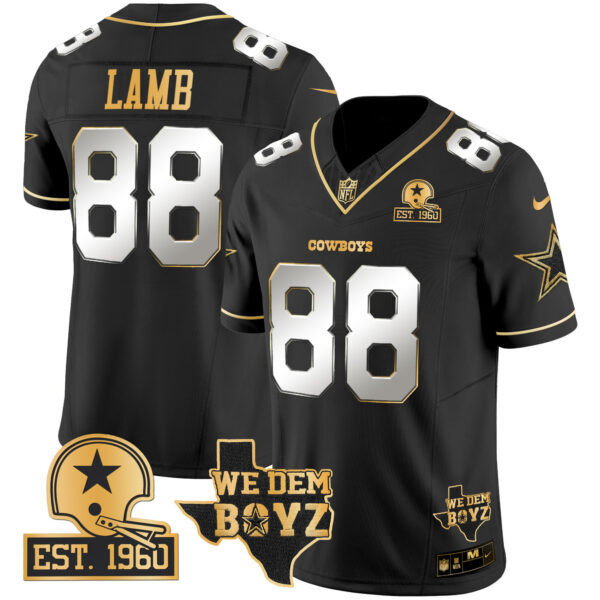 Men's Cowboys Est. 1960 & We Dem Boyz Patch Gold Vapor Limited Jersey V2 - All Stitched - Image 10