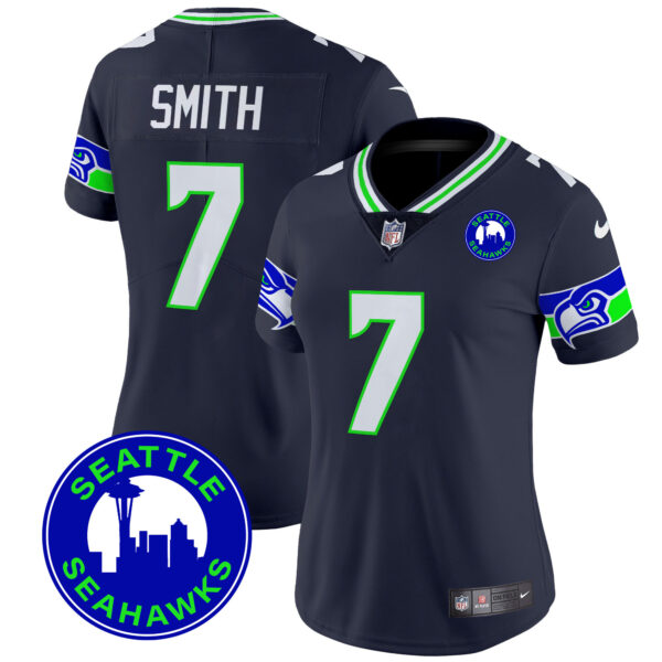 Women's Seahawks 2024 Seattle City Patch Vapor Limited Jersey - All Stitched - Image 31