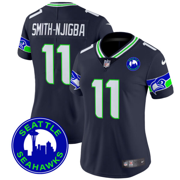 Women's Seahawks 2024 Seattle City Patch Vapor Limited Jersey - All Stitched - Image 29