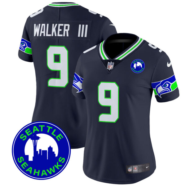 Women's Seahawks 2024 Seattle City Patch Vapor Limited Jersey - All Stitched - Image 33