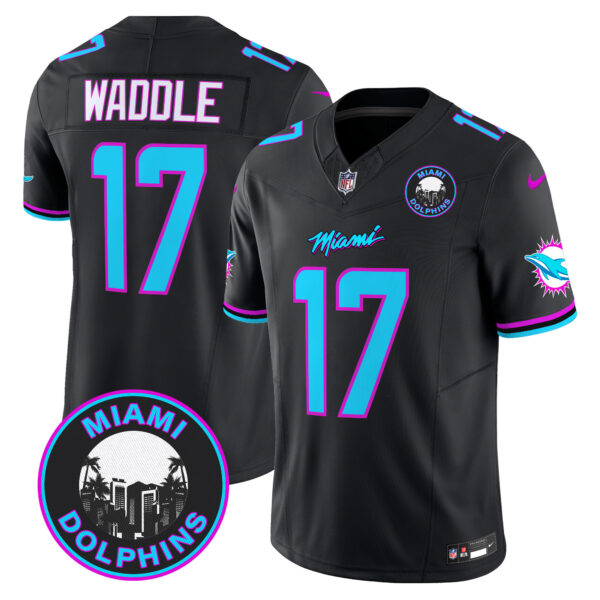Men's Dolphins "Miami Vice" Vapor Limited Jersey V3 - All Stitched - Image 34