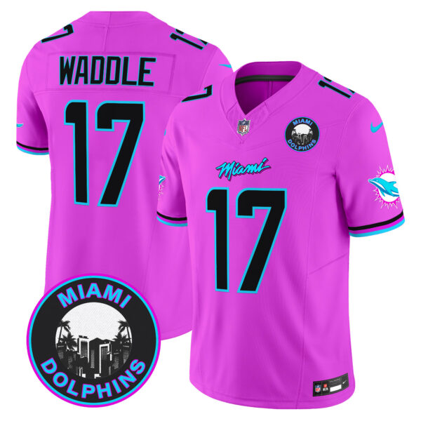 Men's Dolphins "Miami Vice" Vapor Limited Jersey V3 - All Stitched - Image 42