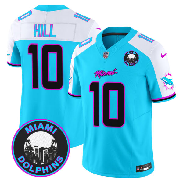 Men's Dolphins "Miami Vice" Vapor Limited Jersey V3 - All Stitched - Image 12