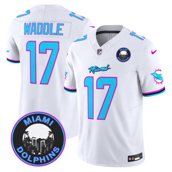 Men's Dolphins "Miami Vice" Vapor Limited Jersey V3 - All Stitched - Image 27