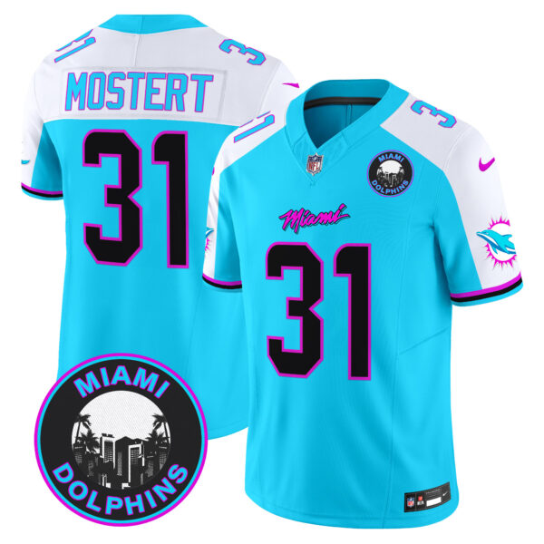 Men's Dolphins "Miami Vice" Vapor Limited Jersey V3 - All Stitched - Image 13