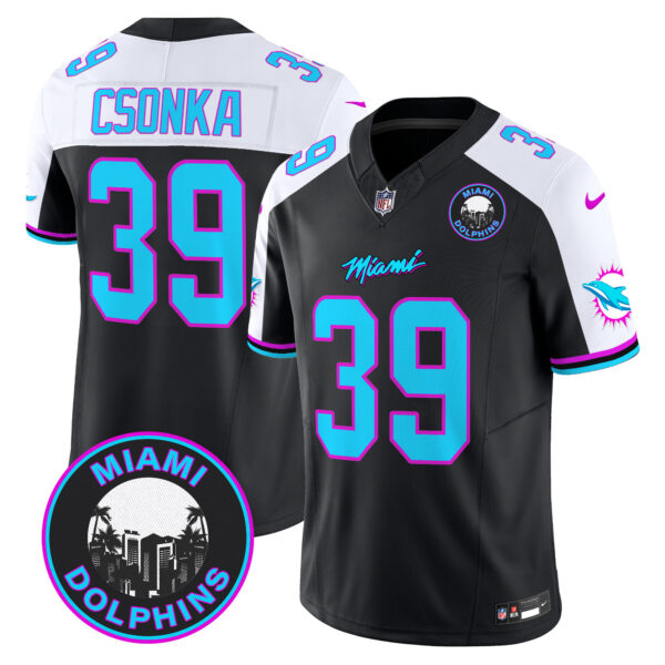 Men's Dolphins "Miami Vice" Vapor Limited Jersey V3 - All Stitched - Image 8