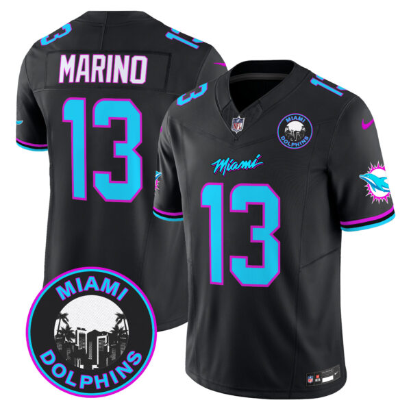 Men's Dolphins "Miami Vice" Vapor Limited Jersey V3 - All Stitched - Image 37