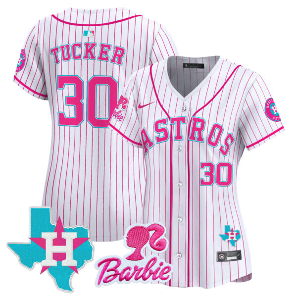 Women's Astros Barbie Patch Vapor Premier Limited Jersey - All Stitched - Image 49