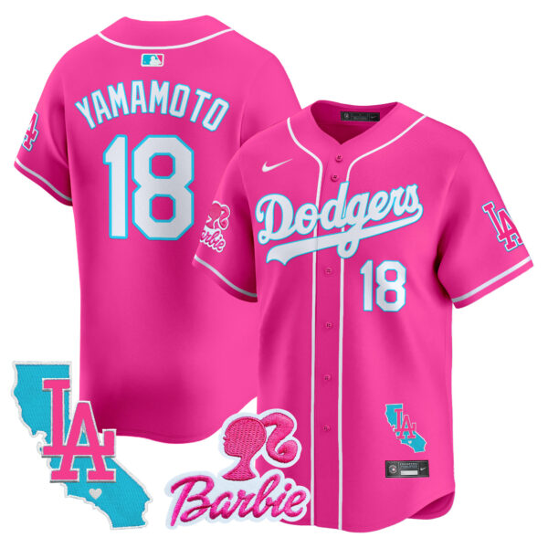 Unisex Dodgers Barbie Patch Vapor Premier Limited Jersey - All Stitched - Image 17