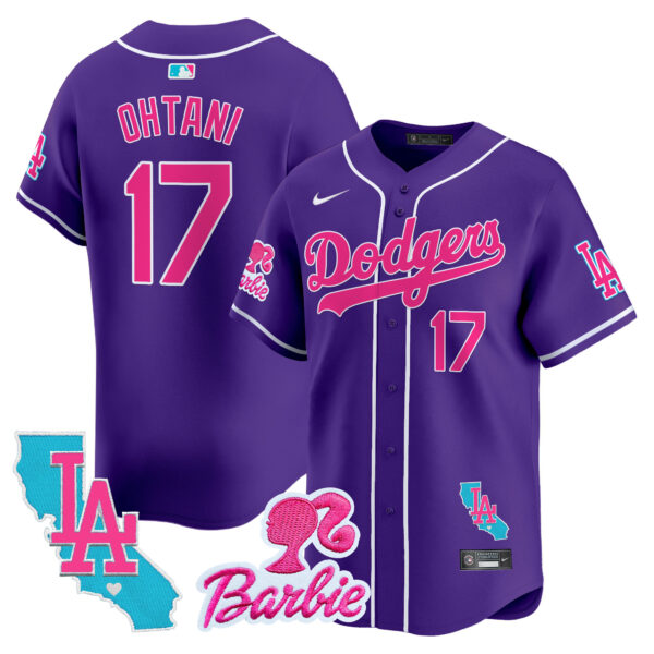 Unisex Dodgers Barbie Patch Vapor Premier Limited Jersey - All Stitched - Image 29