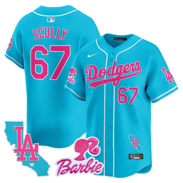 Unisex Dodgers Barbie Patch Vapor Premier Limited Jersey - All Stitched - Image 24